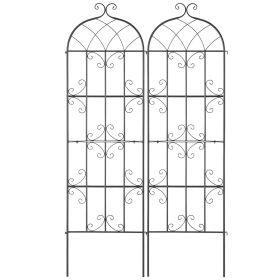 Garden Trellis for Climbing Plants, 71 x 20 in, 2 Packs Rustproof Metal Garden Flower Trellis, Outdoor Climbing Rose Trellis Cucumbers Support