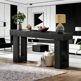 Wooden Sofa Table, 63-Inch Console Table For Entryway