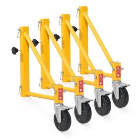 4-Pack Scaffold Outriggers, 1000 lbs Total Load Capacity Baker-Style Scaffolding Accessory with Swivel Casters