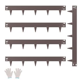 Steel Landscape Edging, 5 Packs 39 x 3 in Rust-Resistant Metal Landscape Edging, Bendable Garden Edging Border, Heavy Duty Lawn Edging